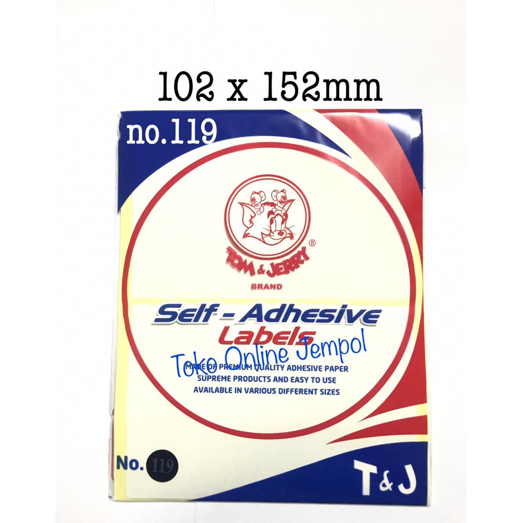 

Label Stiker Tom 102x152mm no.119 Tom and Jerry Jerry sticker ATK1085TJ