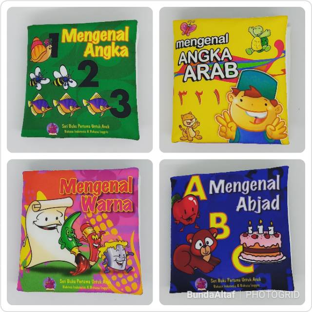 Buku Bantal Anak Alif Ya | Buku Kain Edukasi | Mainan Softbook [ Bunda Altaf ]