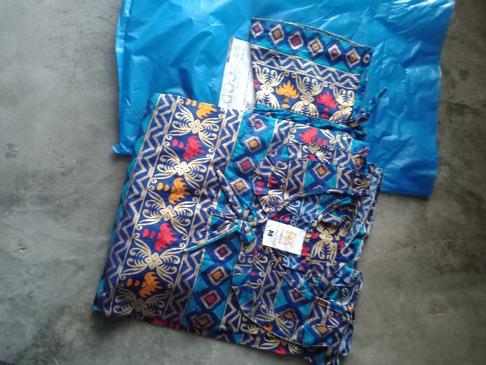 Couple Batik Prada Emas Bagan Api Size M, L, Xl, Xxl