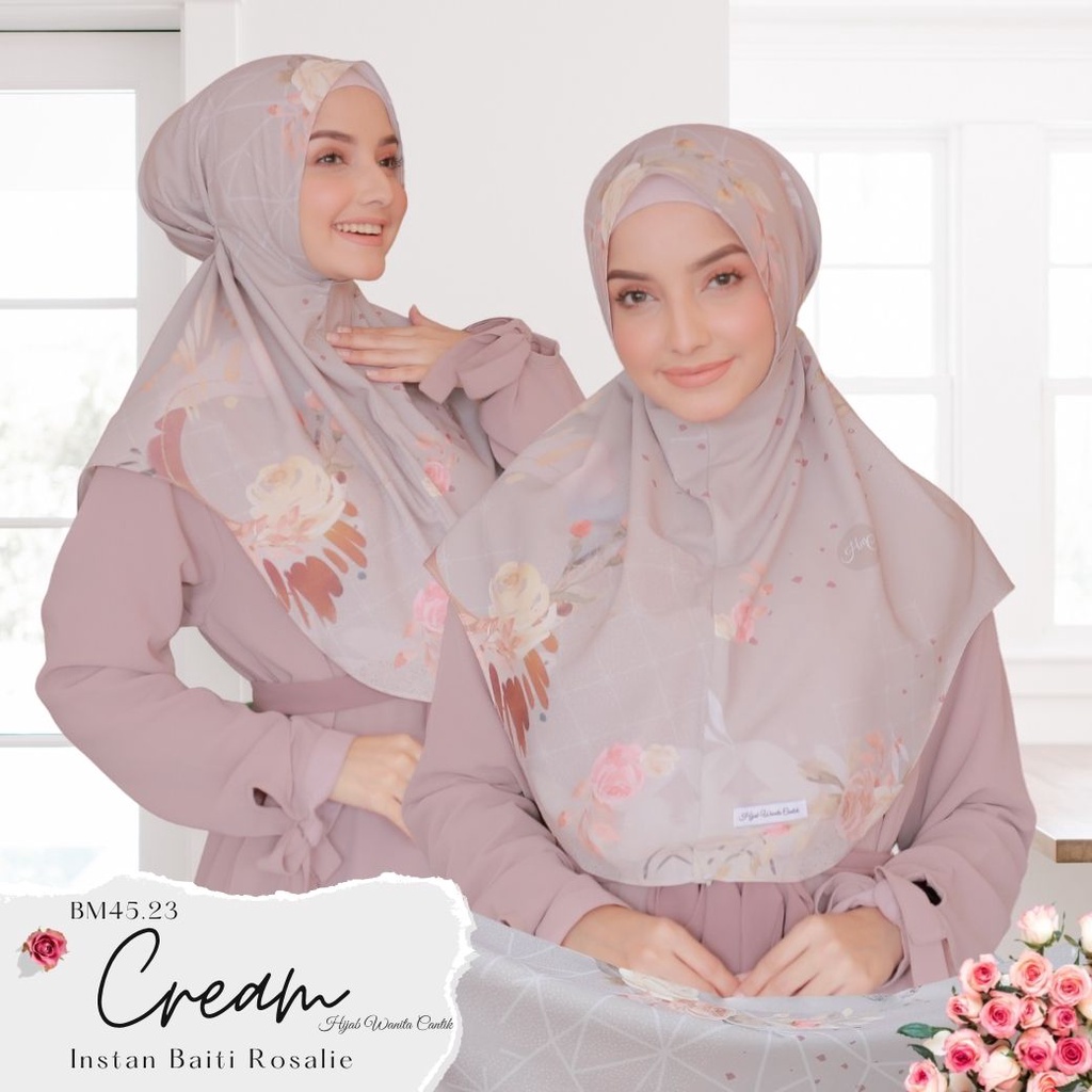 Hijabwanitacantik - Instan Baiti Rosalie Series | Hijab Instan | Jilbab Instan-Cream