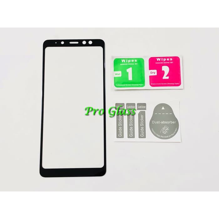 Samsung A8 / Samsung A8+ FULL COVER Magic Glass Premium Tempered Glass Wood Packing