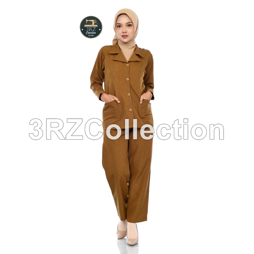 Baju Dinas Pns Wanita Seragam PNS Pemda Wanita Setelan Celana Khaki Tua Khaki Muda Pemda Wanita