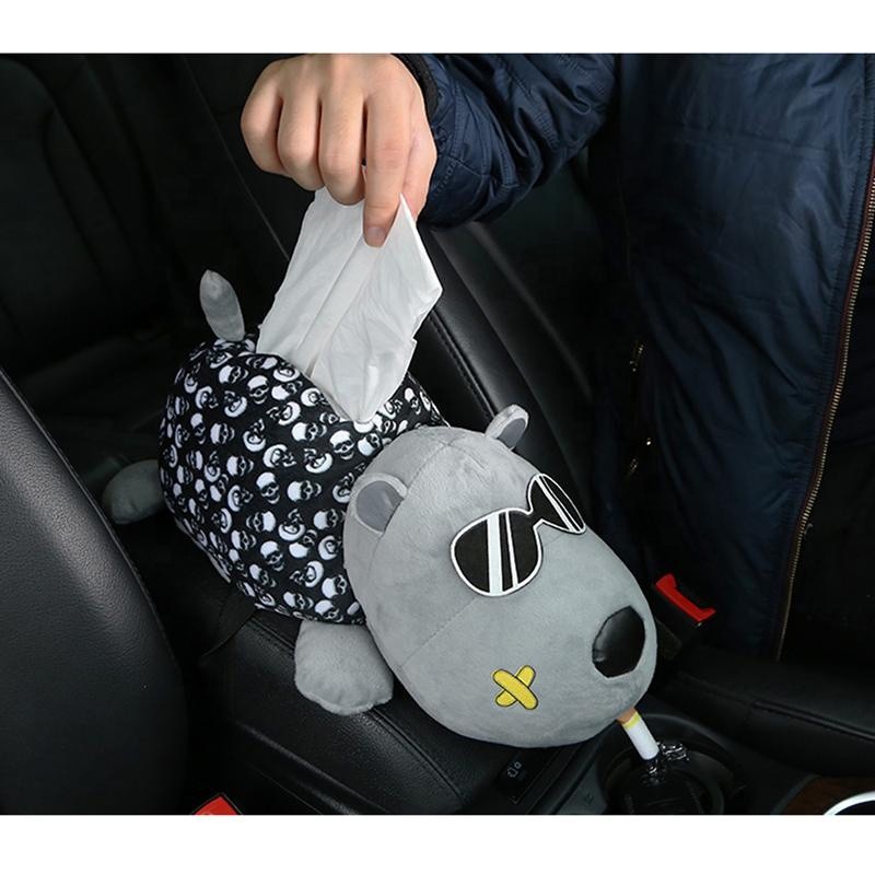 Tempat Kotak Tisu Mobil / Boneka Gantungan Jok Gentleman Car Tissue