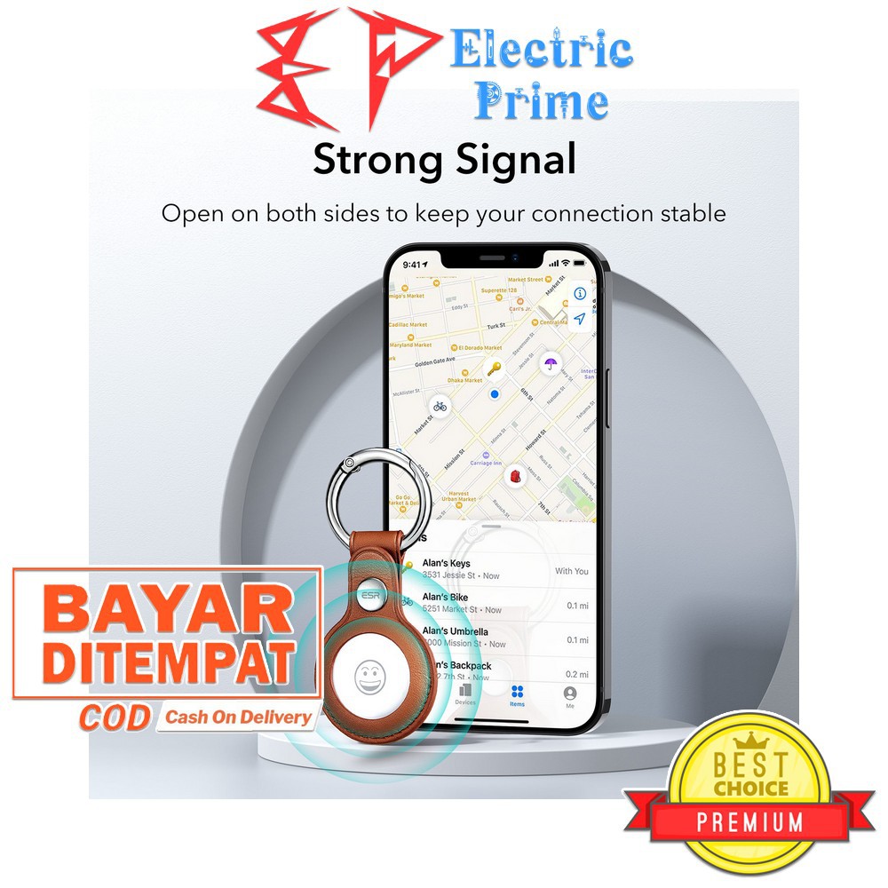 ESR Case AirTag 2021 Metro Leather Keychain Cover Anti Lost Device Gantungan Kunci