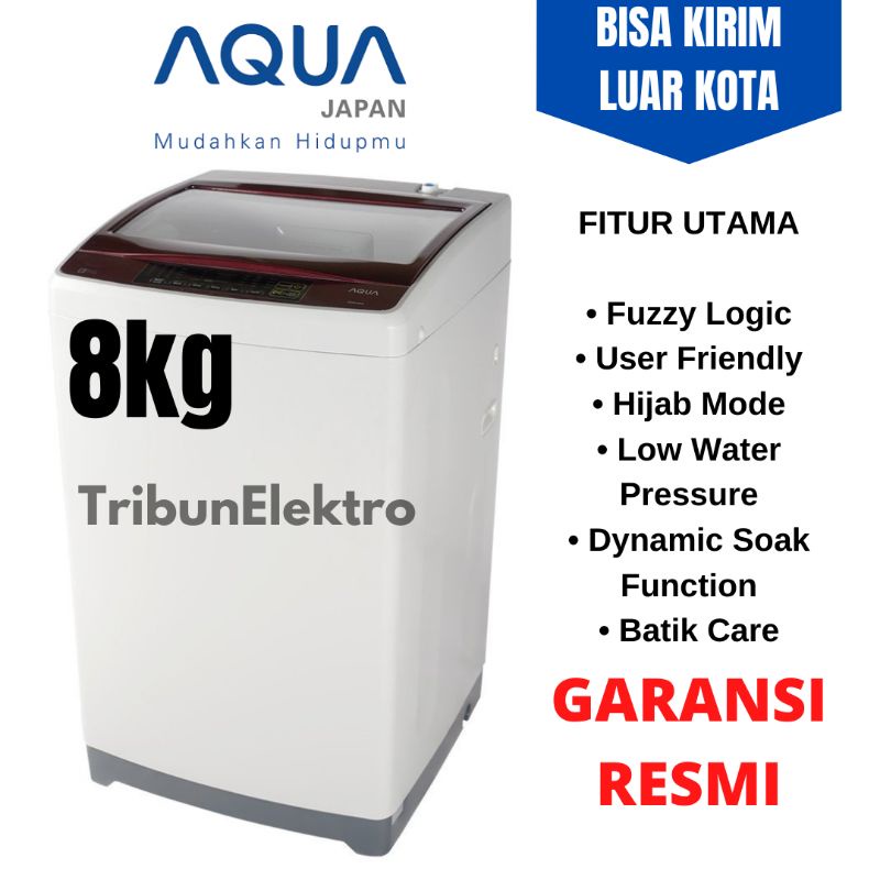 Mesin Cuci AQUA 8kg 1 Tabung