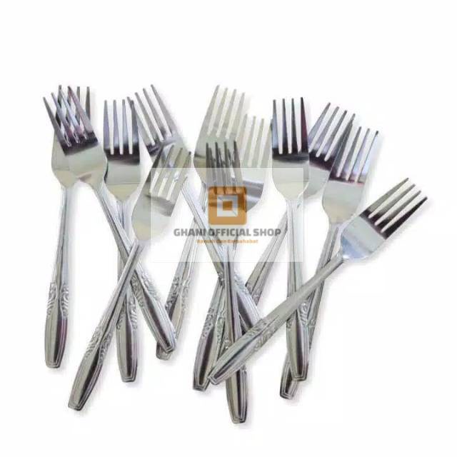 GARPU MAKAN STAINLESS ISI 12 PCS ( 1 LUSIN )