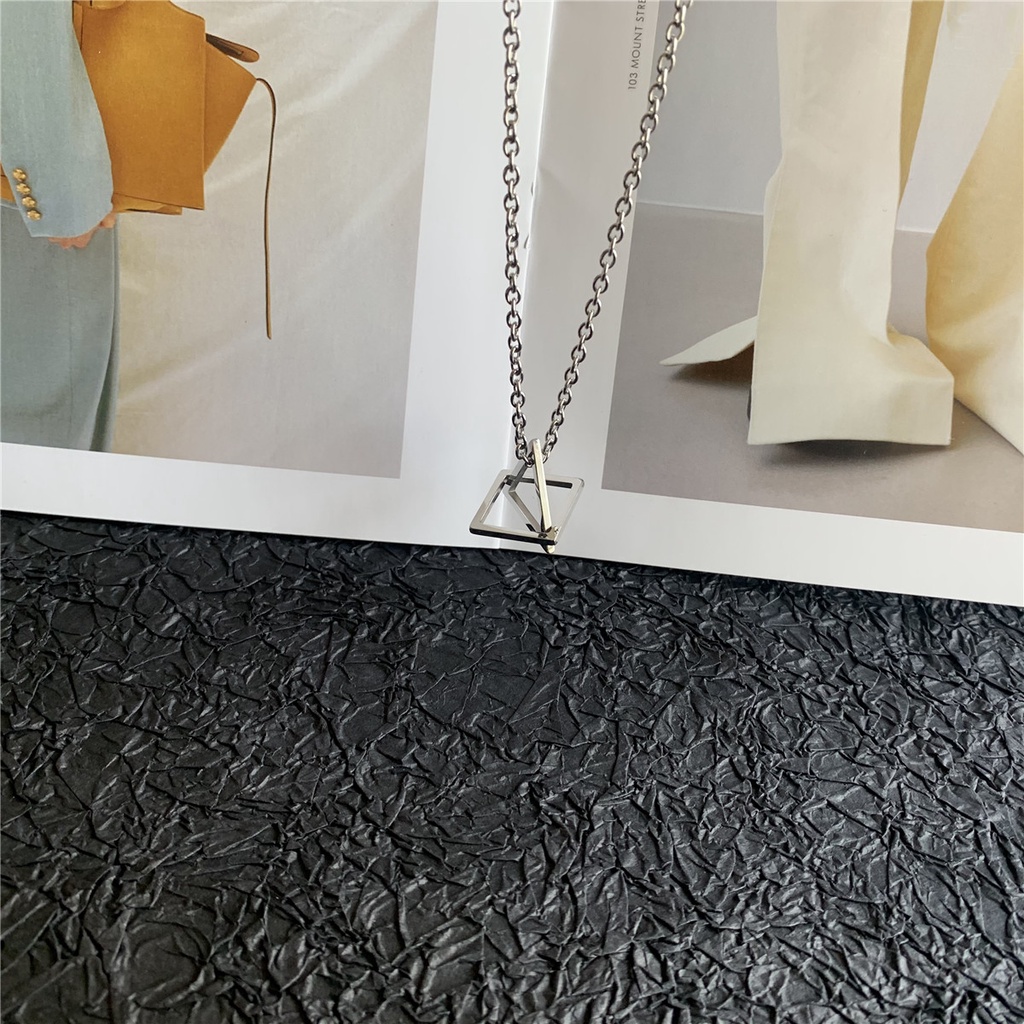 Geometric Necklace Accessories Hip Hop Chain Pendant Simple