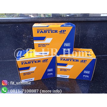 Aki Motor FASTER-JP Premium PTZ5L 12V, 4AH (GTZ-5S) Full Kering