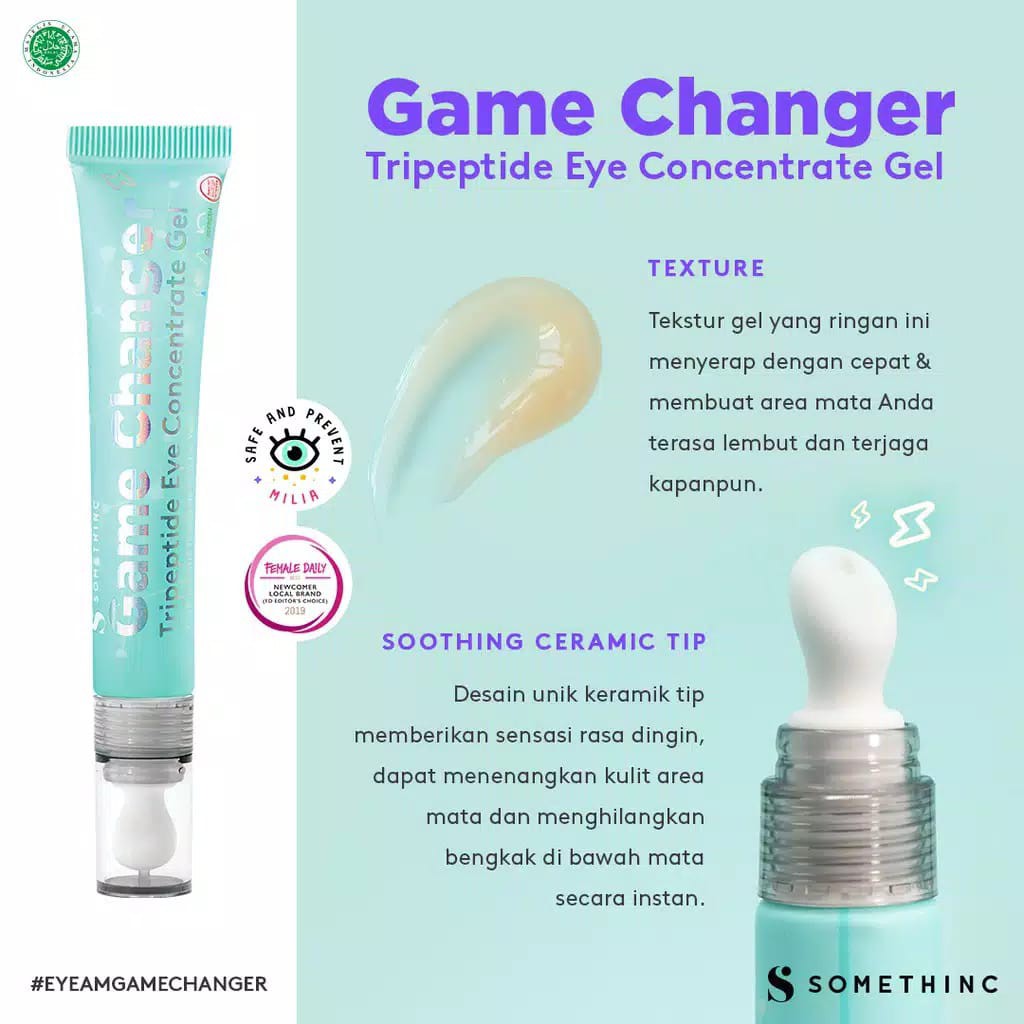 SOMETHINC GAME CHANGER Tripeptide Eye Concentrate Gel 20ml ~ ORIGINAL 100%