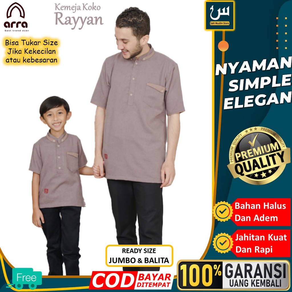 Pakaian Baju Muslim Taqwa Sholat Lebaran Kemeja Koko Kemko Kokoh Atasan Couple Kapel Koko Pria Warna