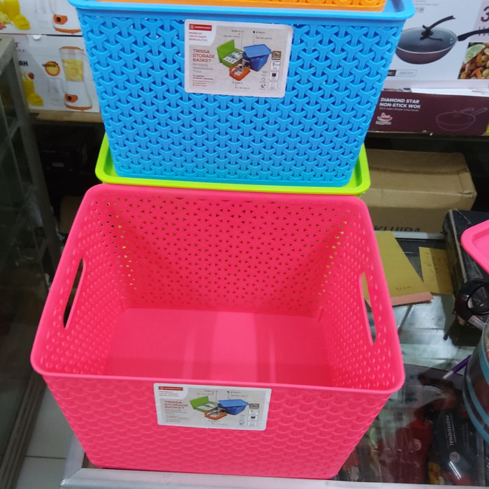 Maspion Keranjang Serbaguna Large + Tutup Trissa Basket L 18.9 + Tutup