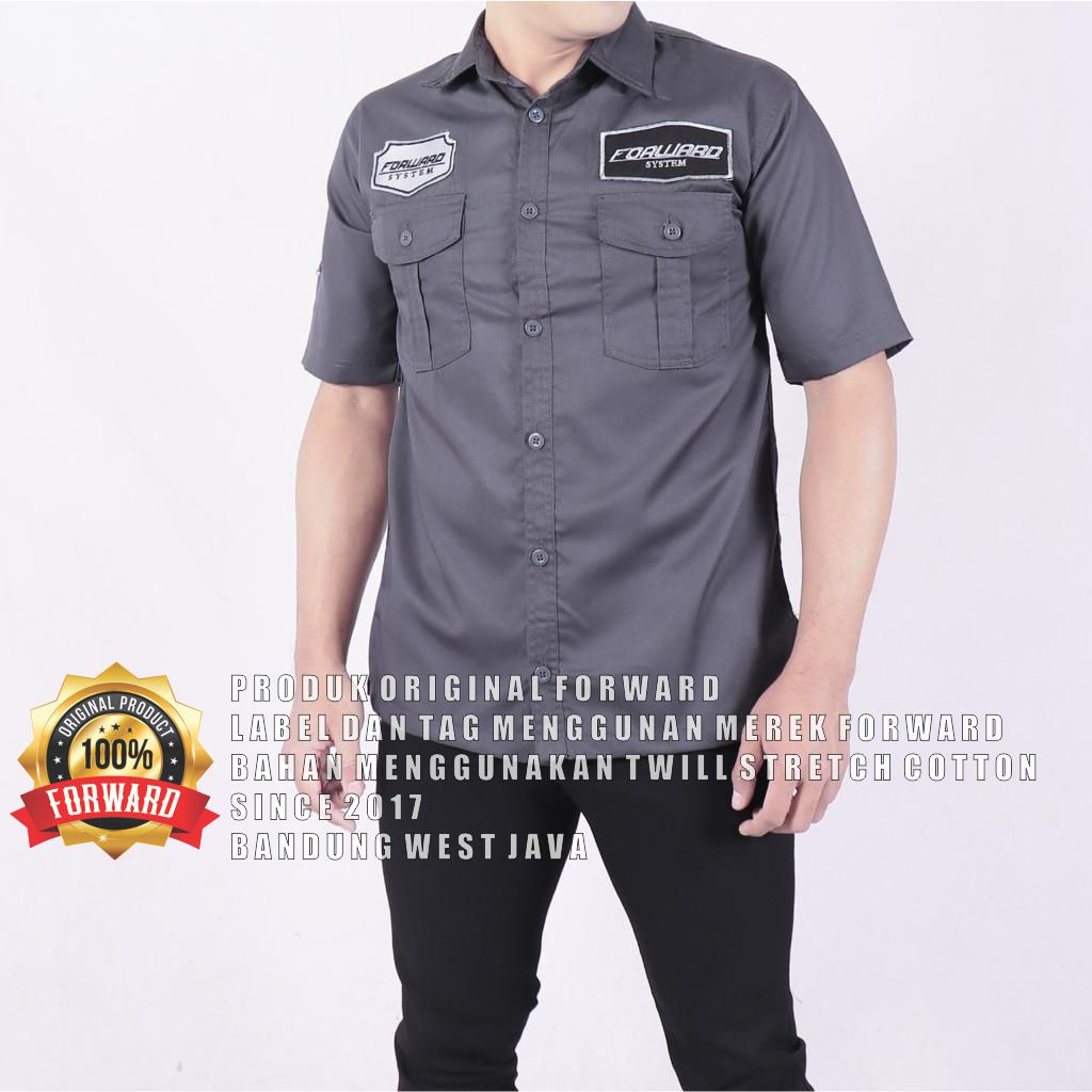 WORKSHIRT SS - SERI KEMEJA PATCH Pendek 3 WARNA/ Baju Kerja Lapangan Nyaman Dipakai BY FORWARD System K1 Lanzclothing