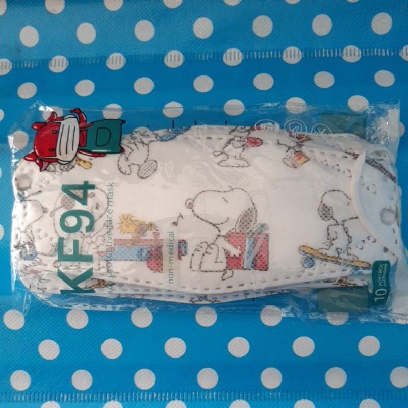 masker kf94 anak snoopy isi 10pcs