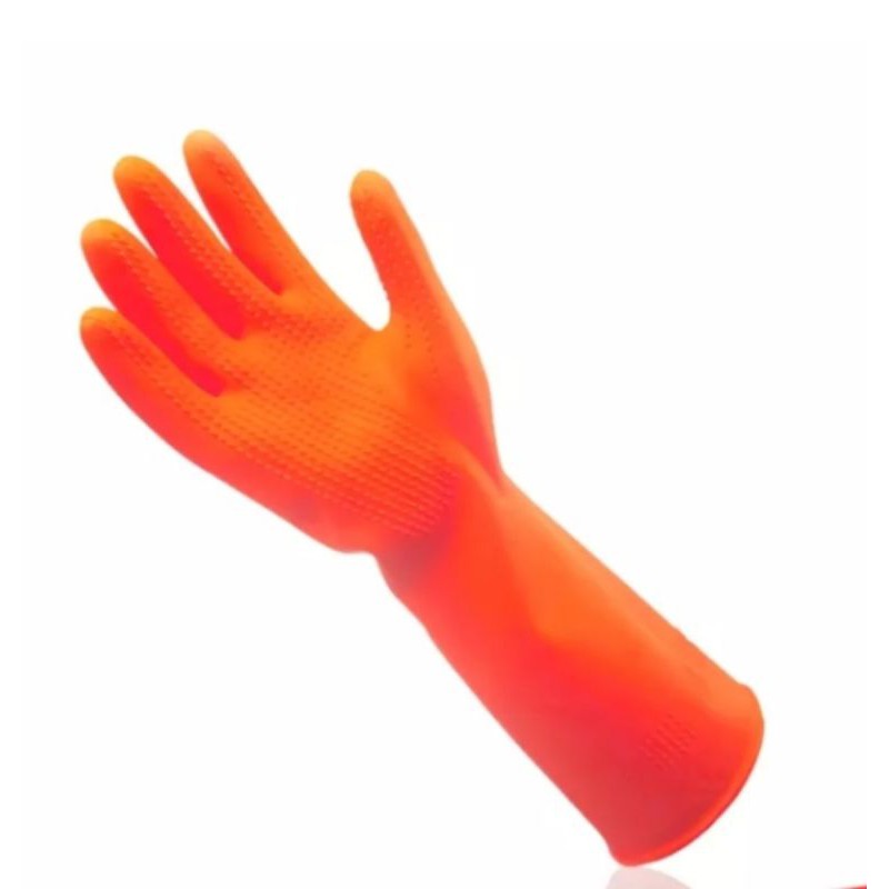 Termurah Sarung tangan karet Cuci piring sarung tangan latex industri 12 inch orange