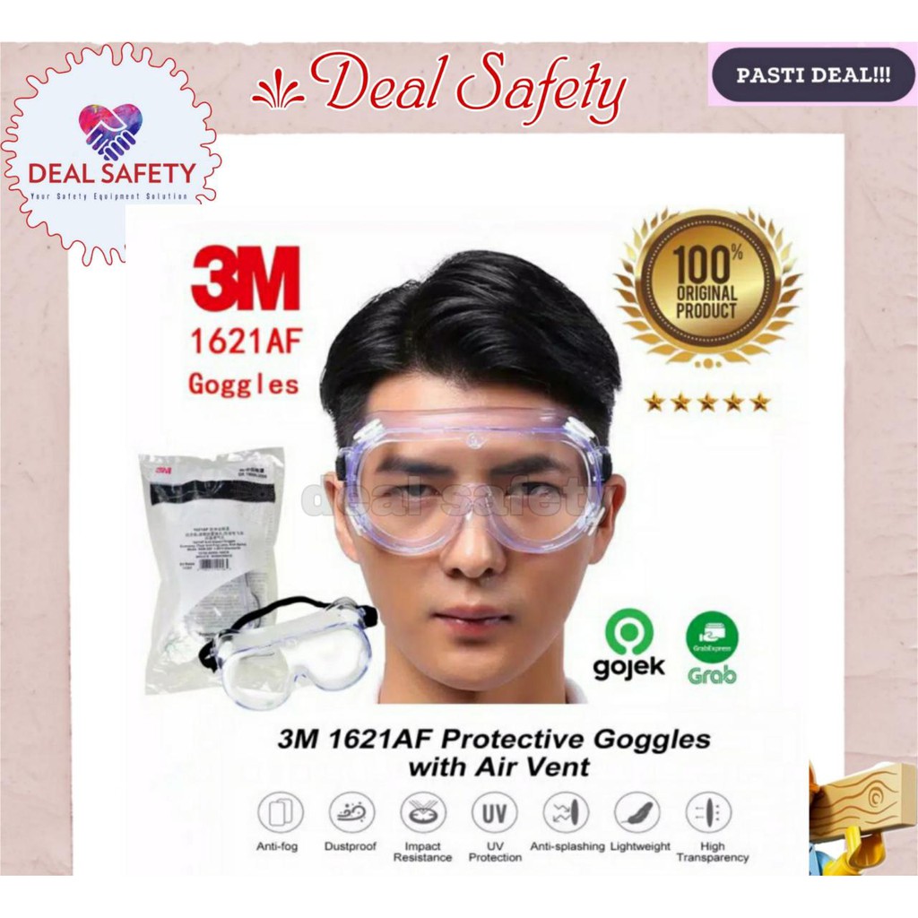 Kacamata GOOGLE 3M 1621 | Kacamata Safety Google 3M