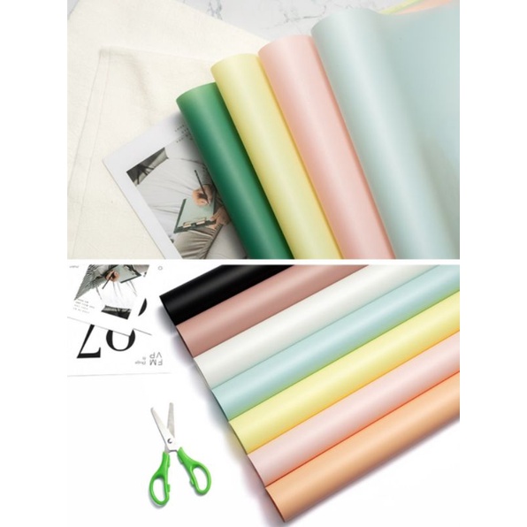 Flower wrapping paper , kertas buket , cellophane paper , kertas wrapping polos