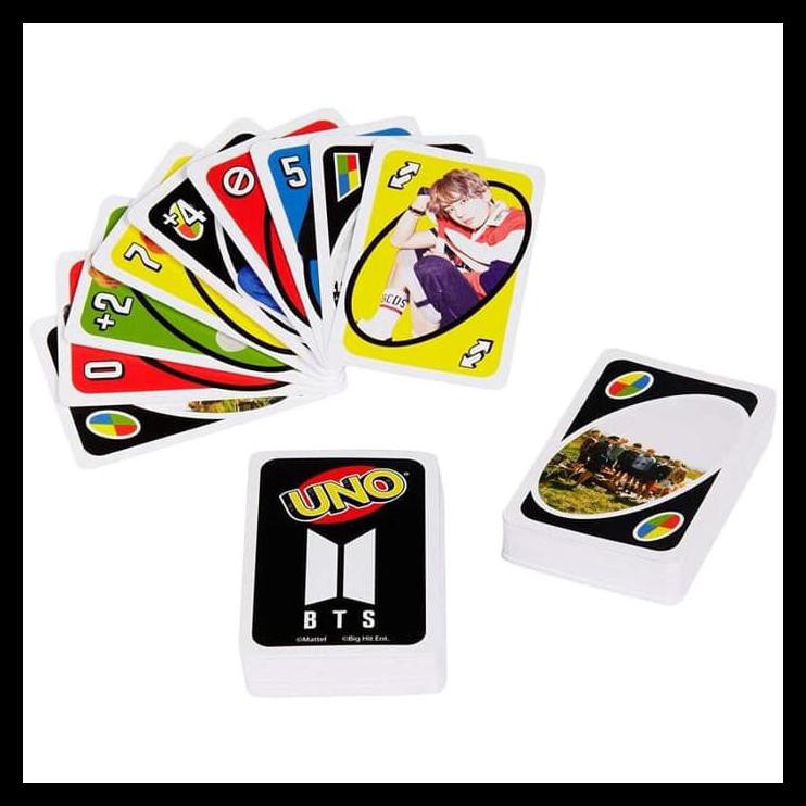 {BISA COD} UNO BTS Kartu Uno versi BTS / Uno Card by Mattel Games BOOM SALE Kode 912