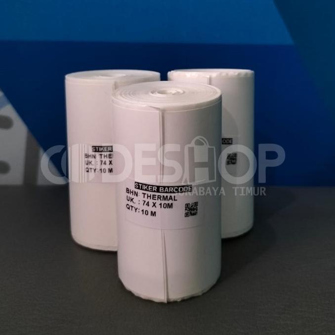 

Buruan beli] KERTAS STICKER 74X10 THERMAL CONTINOUS 10M | 74 X 10 THERMAL