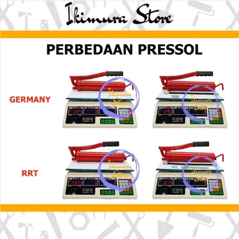 Grease Gun Pressol 500cc / Pispot Tangan Manual / Pompa Gemuk Hand 500 cc