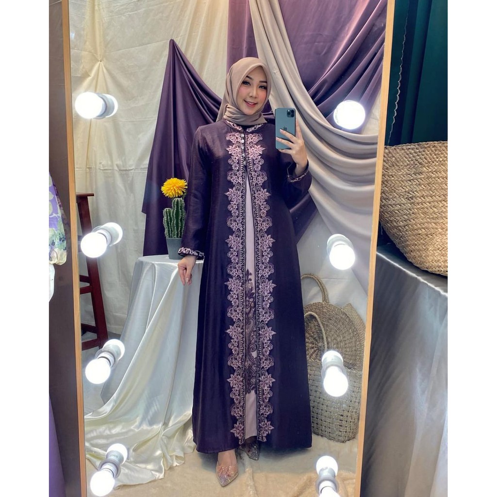 PROMO LONG GAMIS CARDIGAN BORDIR / LONG GAMIS PESTA / LONG GAMIS CANTIK