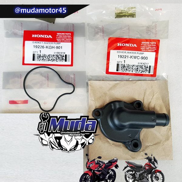 COVER COMP WATERPUMP OLD CBR KARBU CS-1 SONIC 125 CBR150R 19221-KWC-900 19221KWC900 19220-KTY-D30 TU