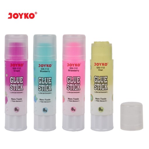 

JOYKO GLUE STICK LEM BATANG GS-112 8 GRAM GROSIR WARNA WARNI PASTEL BATANGAN KERTAS ATK FANCY GS112