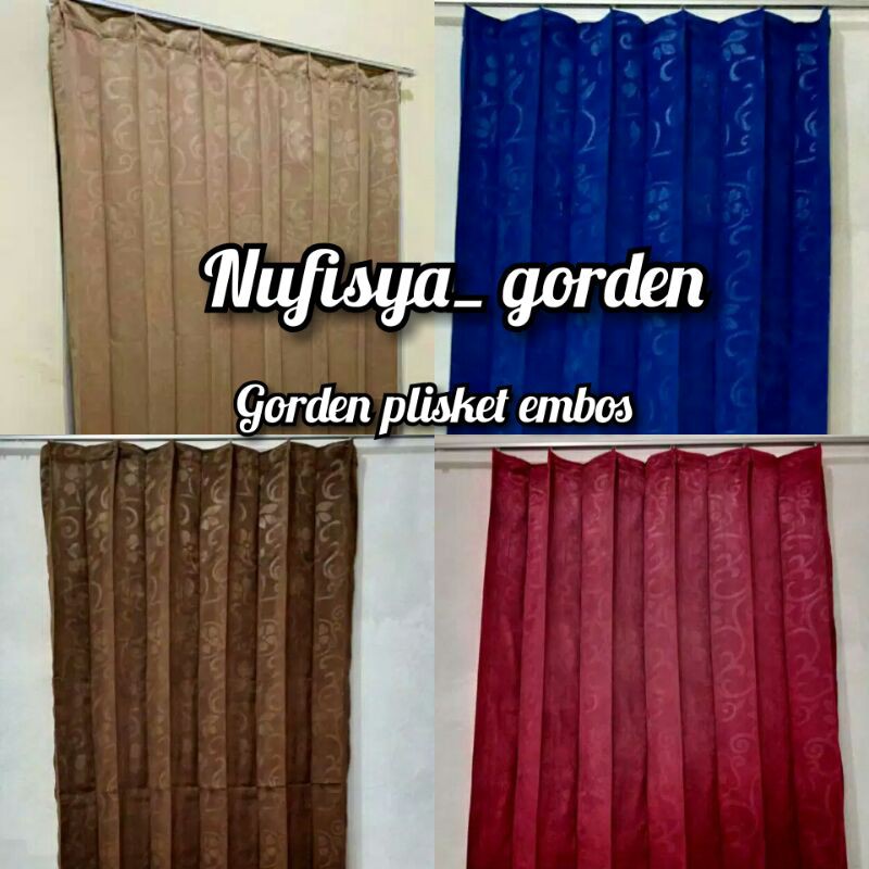 GORDEN PLISKET GORDEN BIASA GORDEN KAWAT BAHAN EMBOSAN GORDEN JENDELA DAN PINTU