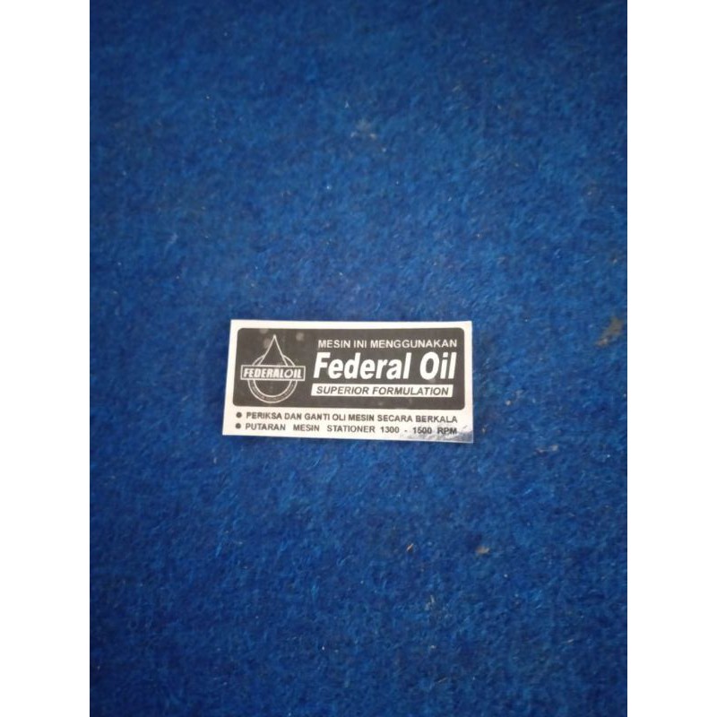 Stiker Federal Oil Blok mesin Astrea Grand Prima Star Supra Honda Win