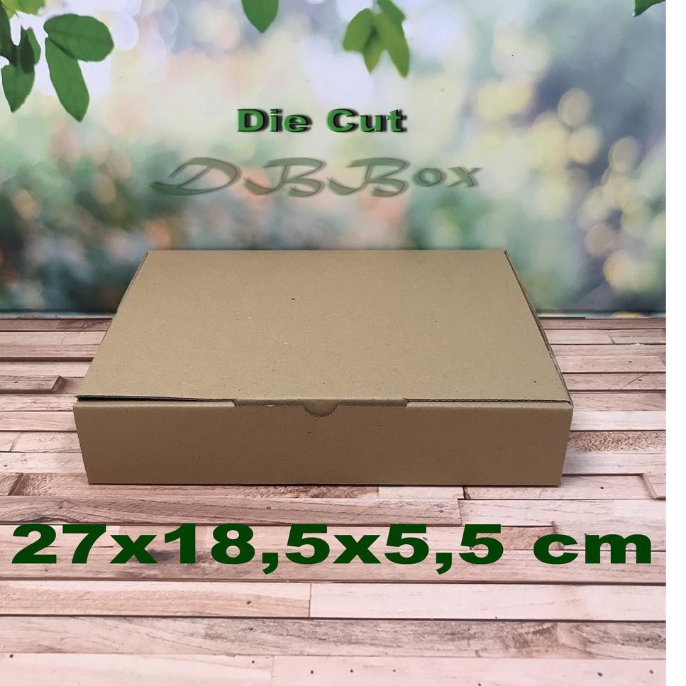 

HOT SALE ( 10 Pcs ) Kardus uk. 27x18,5x5,5 cm...Die Cut untuk kotak donut isi 6 pcs - dll , model