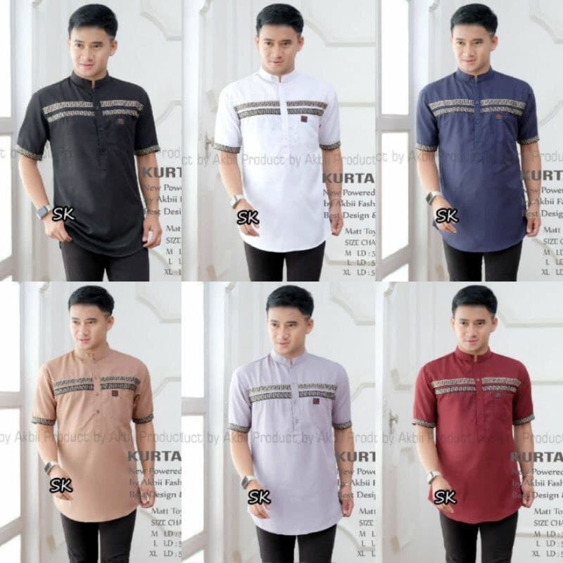 KHANSABATIK TERMURAH!!! KURTA FF BAJU KOKO PRIA TERBARU 2022 BAHAN PREMIUM FASHION MUSLIM PRIA