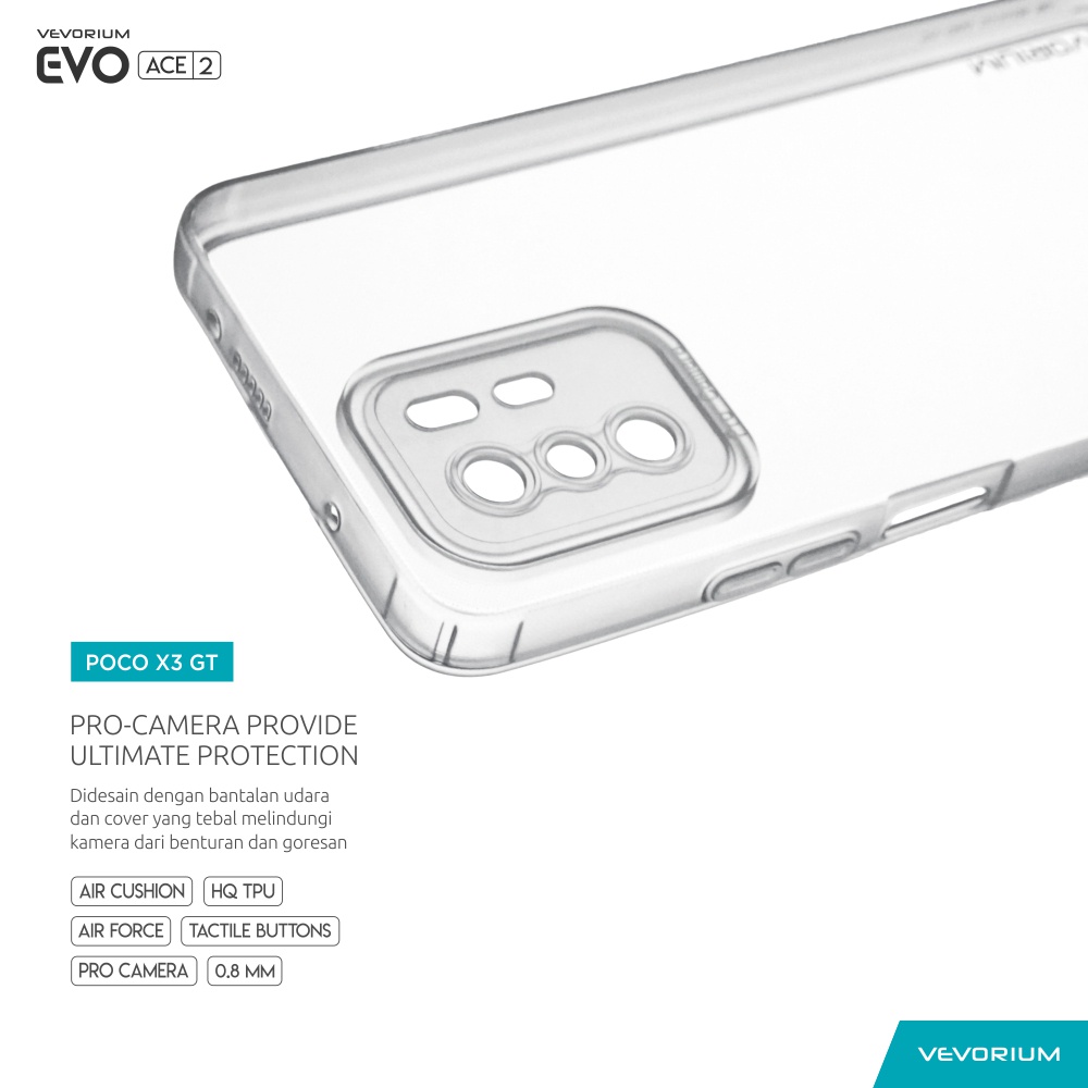 VEVORIUM EVO ICE Xiaomi Poco X3 GT Softcase Soft Case Anti Crack