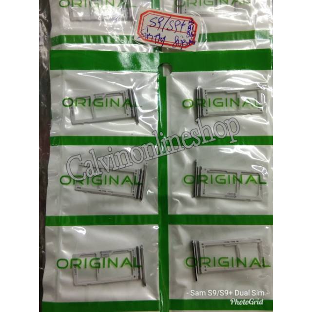 Sim Tray/Sim Lock/Tempat Kartu/Slot Kartu Samsung Galaxy S9/S9 Plus Original Dual Sim