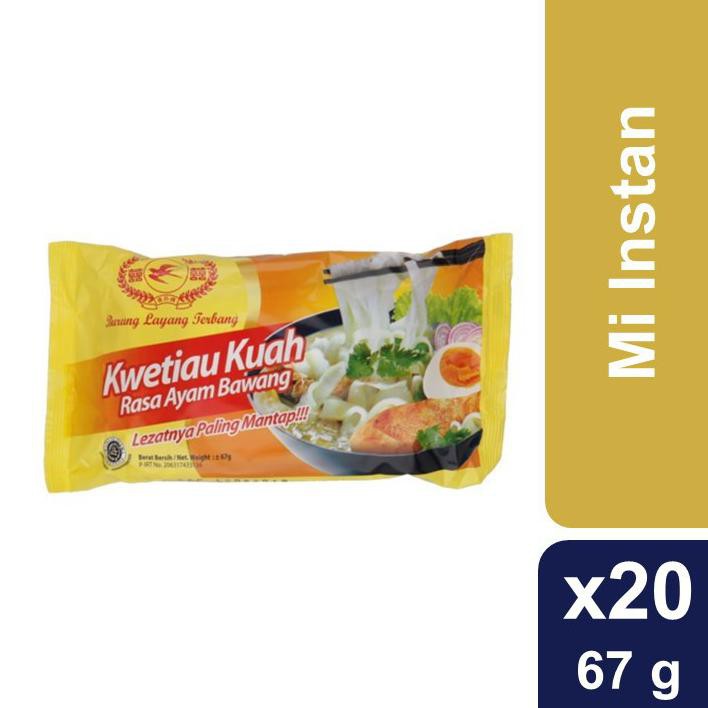 

{BISA COD} Burung Layang Terbang Kwetiau Kuah Instan 67gr x 20 Pcs PROMO SPECIAL [Kode 1|Kode 2|Kode