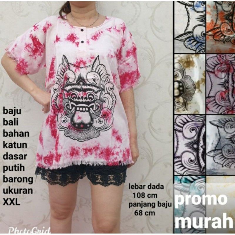 BAJU BARONG BERCAK/KAOS BARONG DEWASA ATASAN super jumbo pria dan wanita KHAS BALI