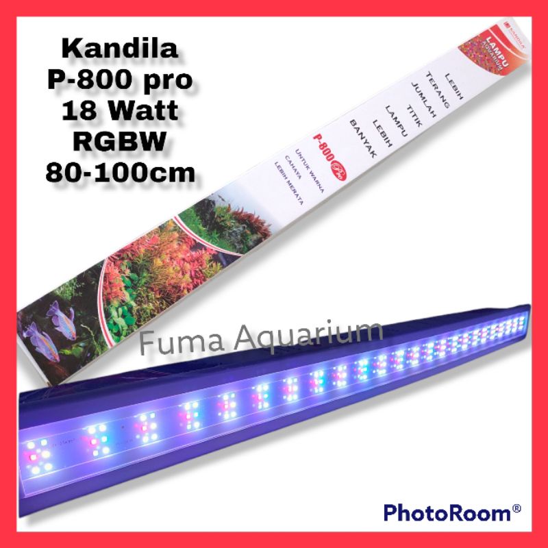 Kandila P-800 Pro Lampu Akuarium RGBW 18watt 80-100cm Led Pro Series