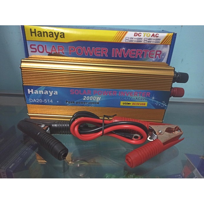 Inverter Perubah Arus Dc(aki)to Ac(rumah) 2000W HANAYA SUPER DAYA