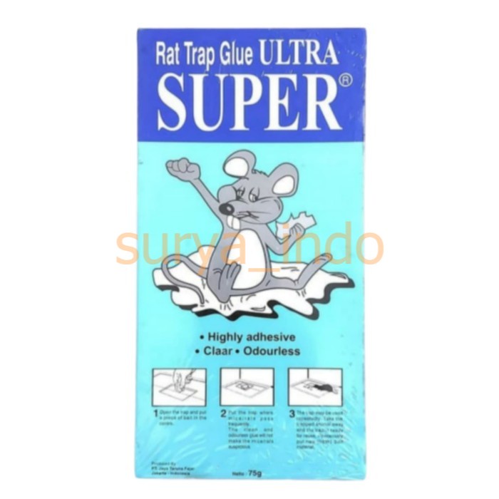 LEM PAPAN PERANGKAP TIKUS 75 GRAM RAT TRAP GLUE ULTRA SUPER LENGKET