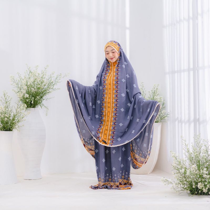 MUKENA ZIANISA BORDER IED HAMEEDA SERIES ALLSIZE