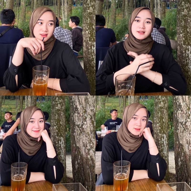 Pashmina Premium Satin Silk Malaysia Textured Crinkle (JAHIT TEPI KECIL SUPER RAPI)-8