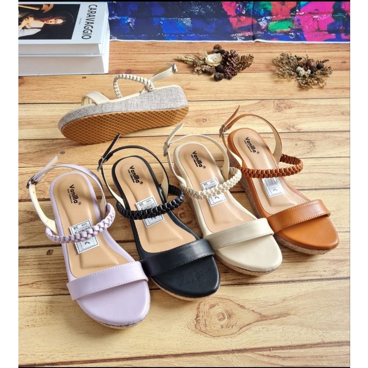 ABBUSHOES Ph 15 wedges kepang tali herlina sol karet 5cm