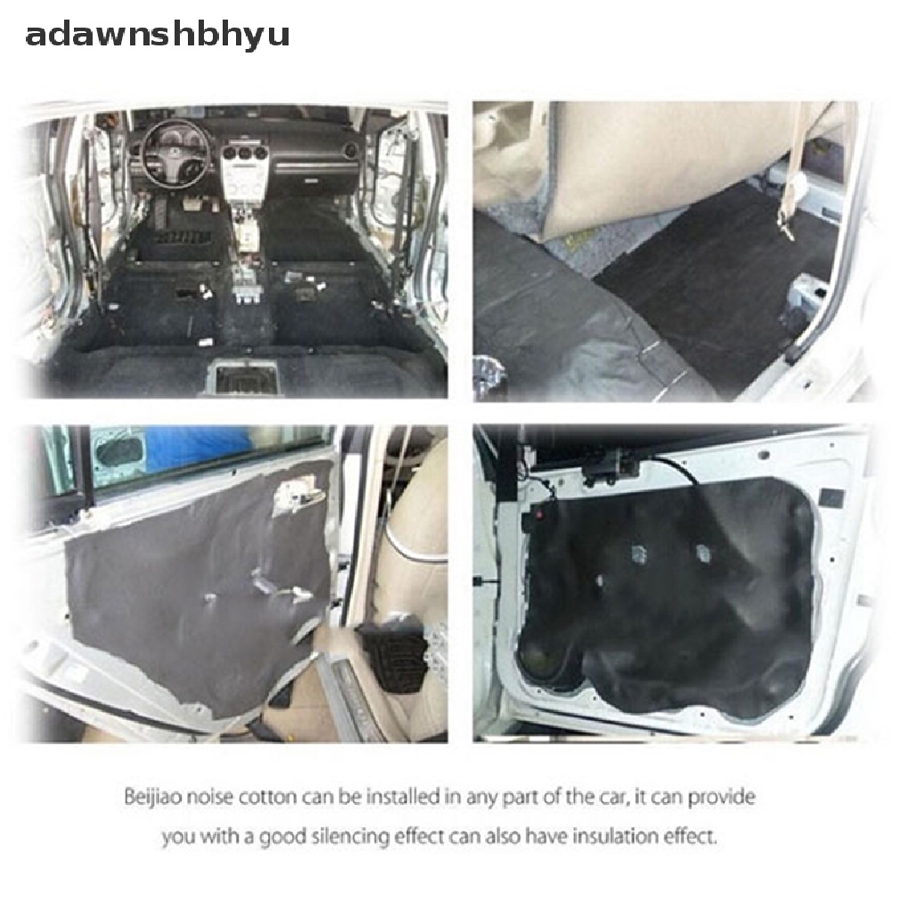 Adawnshbhyu 1Pc 30 * 50cm Perekat Otomatis Katun Isolasi Busa Mobil Peredam Suara Deadener