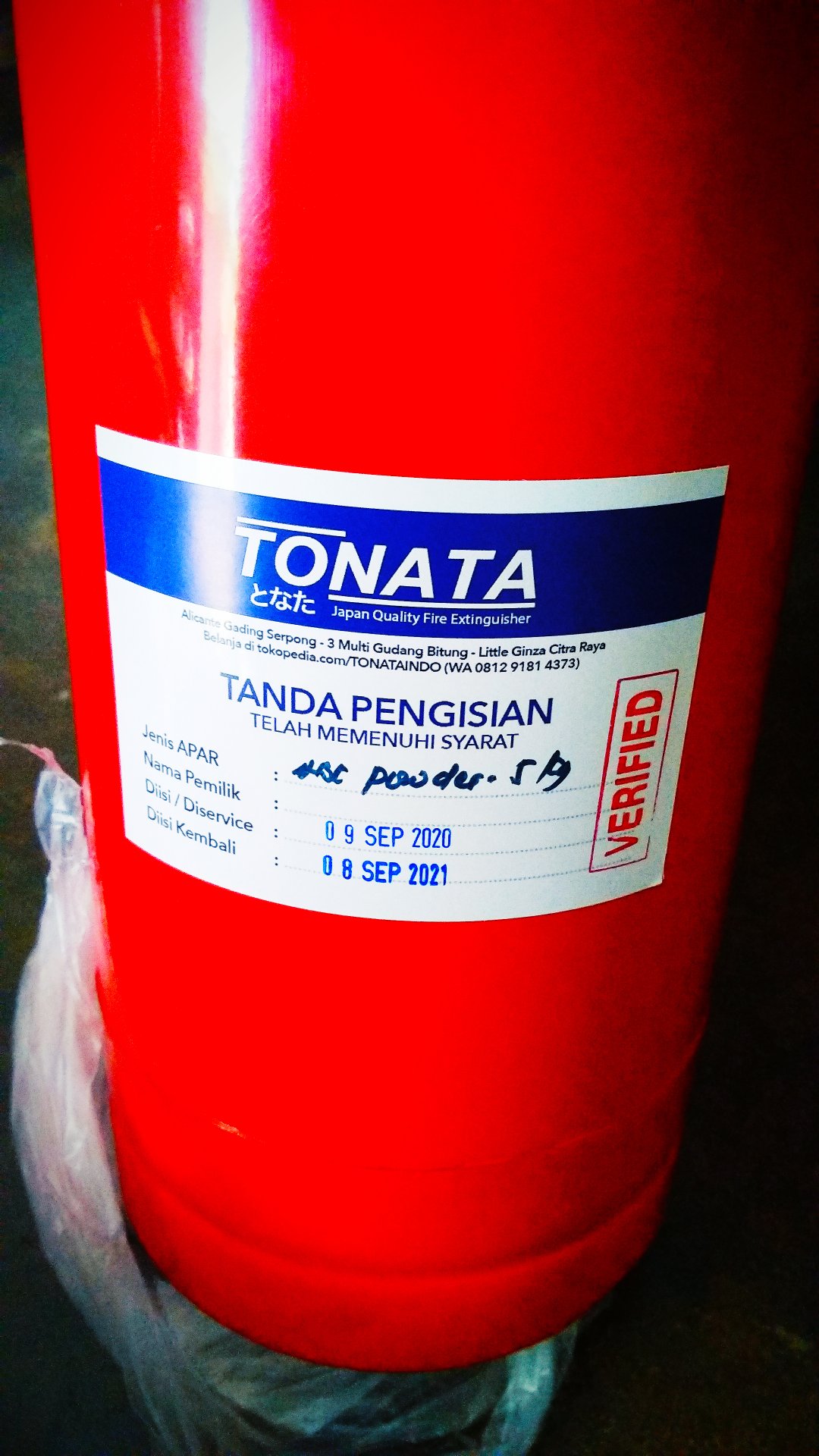 Apar 5kg Bubuk Abc Powder Tonata / Set Komplit