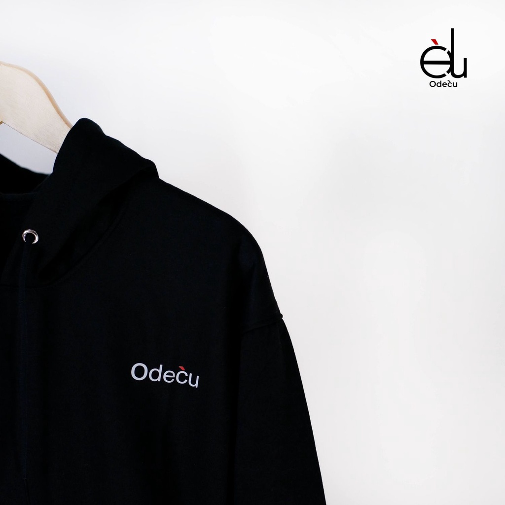 ODECU PREMIUM HOODIE BLACK SWEATER OVERSIZE WANITA PRIA