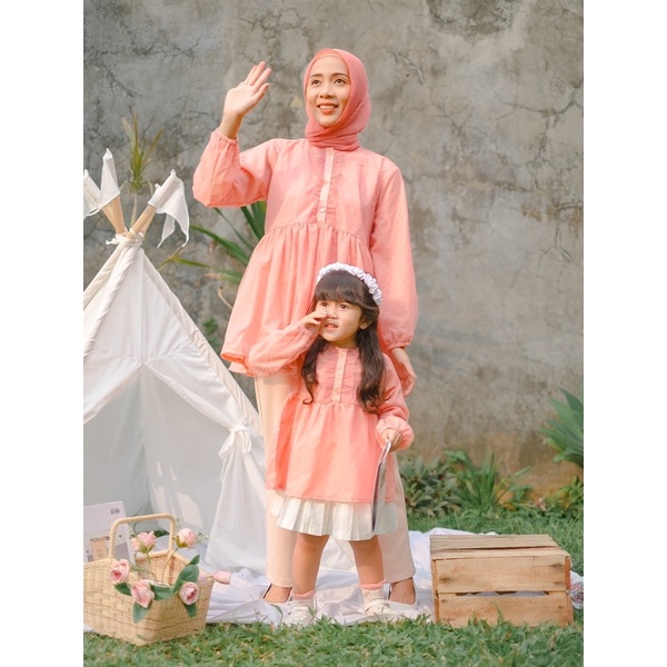 atasan baju lebaran renda ibu dan anak / TASYA TOP