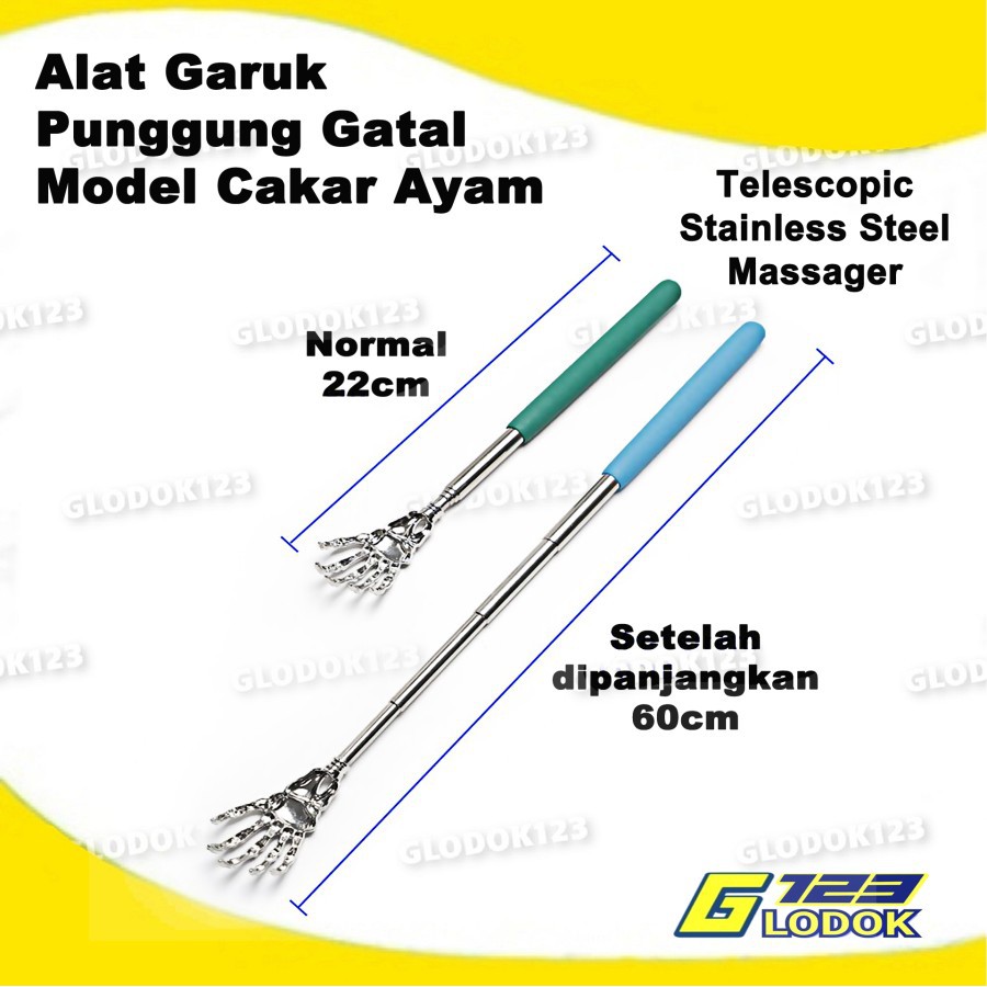 Tongkat Cakar Alat Garuk Punggung Teleskopic Panjang Pendek