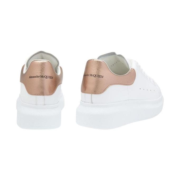 white and gold alexander mcqueen sneakers