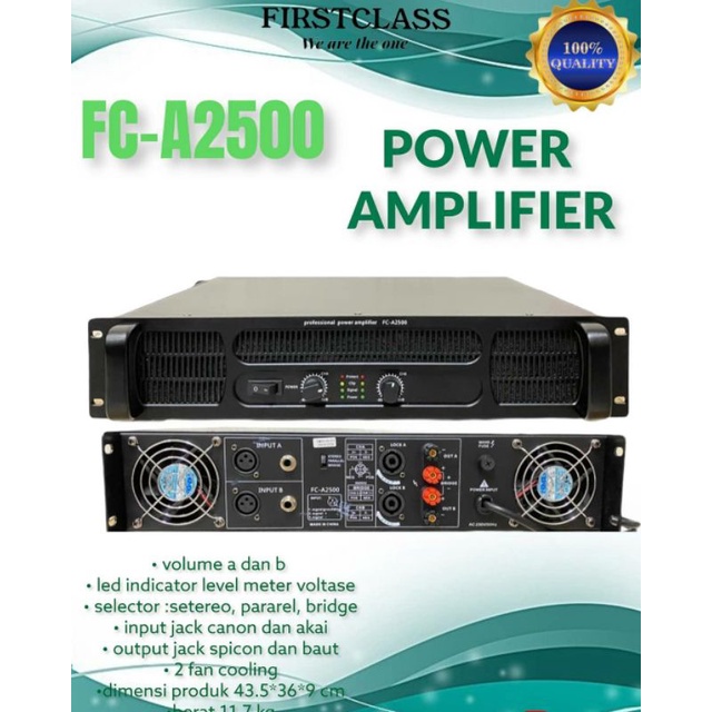 Power ampli Original firstclass FC A2500 FC A 2500 POWER AMPLIFIER 500 WAT × 2
