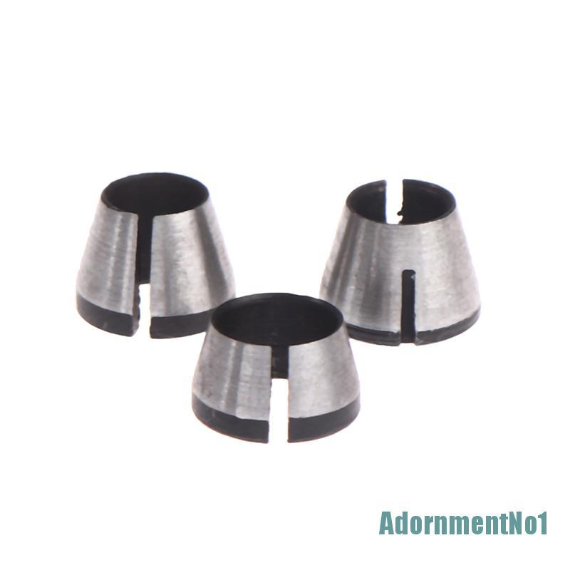 (Adornmentno1) 3pcs / lot Mata Bor Collet Shank Presisi Tinggi 6mm / 6.35mm / 8mm