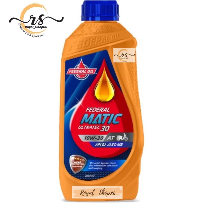 OLI FEDERAL ULTRATECH 30 MATIC SAE 10W-30 800 ML ORIGINAL (ORANGE)