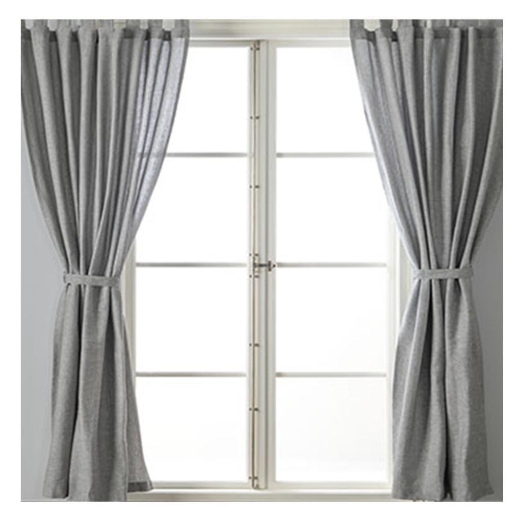 LENDA Gorden dengan pengikat, 1 pasang, abuabu